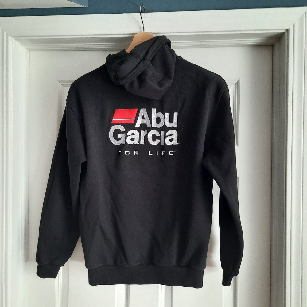 Abu Garcia Hoodie Adult Small Black Sweatshirt‎ Fishing Revo Fleece Sweater - Picture 2 of 11